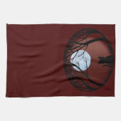 Serviette de chat Noir Chat Art Serviettes de thé (Horizontal)