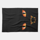 Serviette de chat Noir Serviettes de thé de chat É (Horizontal)