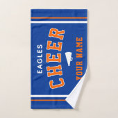 Serviette de cheer personnalisée avec nom et école (Serviette à main)
