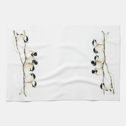 Serviette de Chickadees (Horizontal)