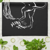 Serviette de chien Chasse Chien Art Serviette de t (Plié)