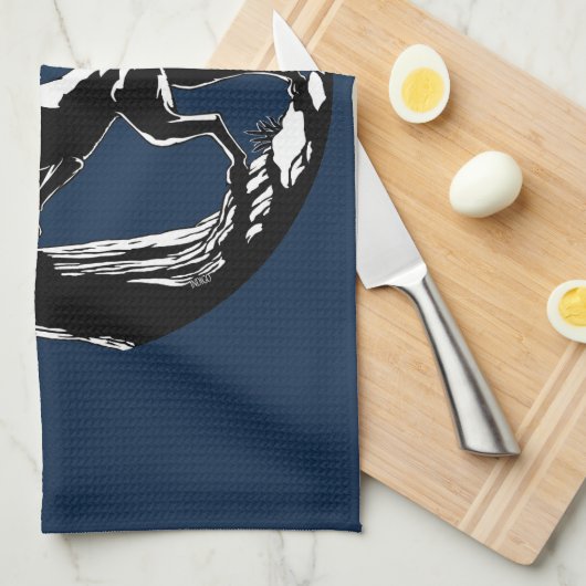 Serviette de chien Chasse Chien Art Serviette de t (Quart Plié)