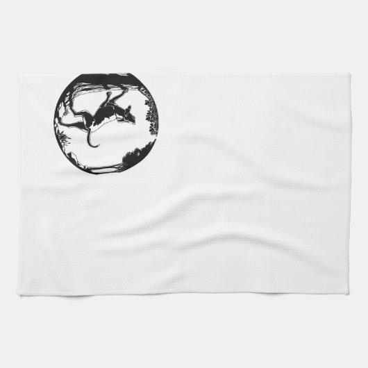 Serviette de chien Chasse Chien Art Serviette de t (Horizontal)