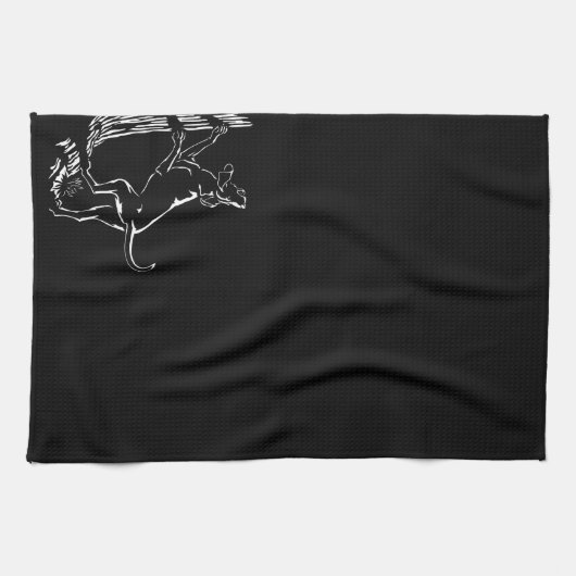 Serviette de chien Chasse Chien Art Serviette de t (Horizontal)