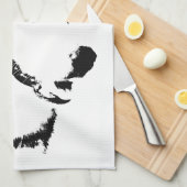 Serviette de chien de traîneau Husky Torchon de th (Quart Plié)