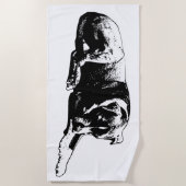 Serviette de chien en plan gras (Devant)