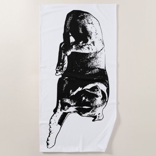 Serviette de chien en plan gras (Devant)