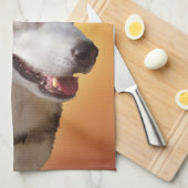Serviette de chien Husky Serviette de thé de malam (Quart Plié)
