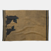 Serviette de chiens noirs (Horizontal)
