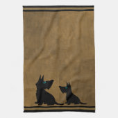 Serviette de chiens noirs (Vertical)