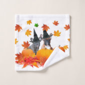 Serviette de chiot pour les bulldogs de Halloween (Gant de toilette)