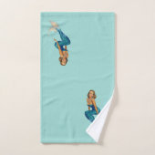 Serviette de choix de monogramme de sirène vintage (Serviette à main)