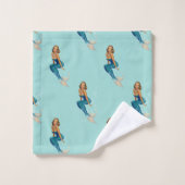 Serviette de choix de monogramme de sirène vintage (Gant de toilette)
