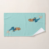 Serviette de choix de monogramme de sirène vintage (Serviette à main)