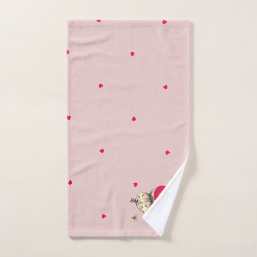 Serviette de coeur de Saint Valentin (Serviette à main)