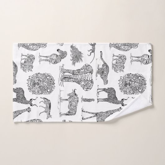 Serviette de conception de la faune africaine (Serviette à main)