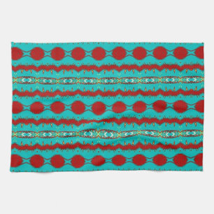 Serviette de cuisine 16" x 24" w/Teal et abrégé