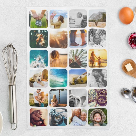 Serviette de cuisine 24 Photo Modèle arrondi