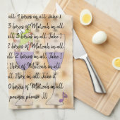 Serviette de cuisine "8 boîtes de Matzah en tout" (Quart Plié)