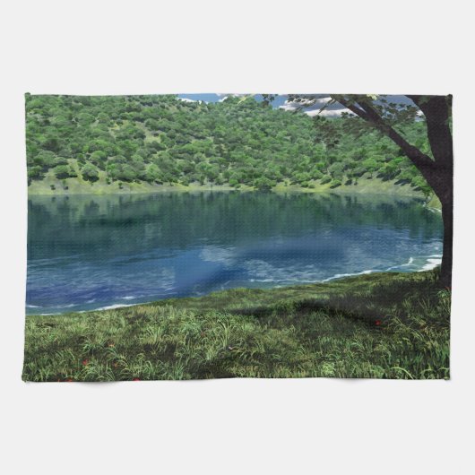 Serviette de cuisine à côté de Deep Waters (Horizontal)