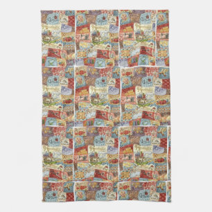 Serviette de cuisine à couture Vintage