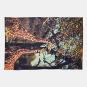 Serviette de cuisine à deux girafes (Horizontal)