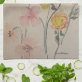 Serviette de cuisine à fleurs (Plié)