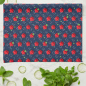 Serviette de cuisine à fleurs (Plié)