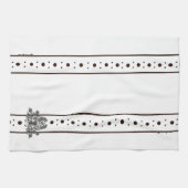 serviette de cuisine à fleurs blanches Relax Cup f (Horizontal)