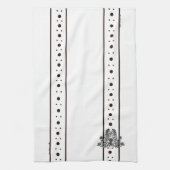 serviette de cuisine à fleurs blanches Relax Cup f (Vertical)