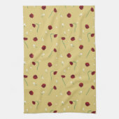 Serviette de cuisine à fleurs nature (Vertical)