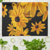 Serviette de cuisine à fleurs Susan à l'oeil noir (Plié)