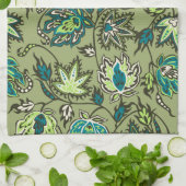 Serviette de cuisine à fleurs tropicales Protea Ba (Plié)