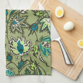 Serviette de cuisine à fleurs tropicales Protea Ba (Quart Plié)