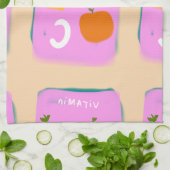 serviette de cuisine à motif de fruits (Plié)