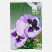 serviette de cuisine à motif de pensée violette1 (Vertical)