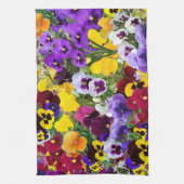 serviette de cuisine à motif de pensée violette2 (Vertical)