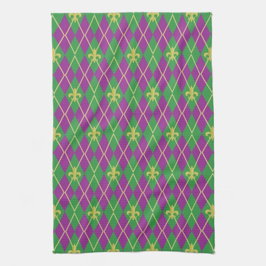 Serviette de cuisine à motifs de losanges de (Vertical)