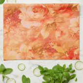 Serviette de cuisine à peinture à fleurs (Plié)