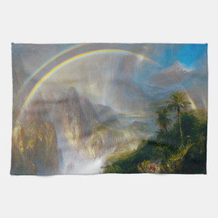 Serviette de cuisine à peintures arc-en-ciel trop