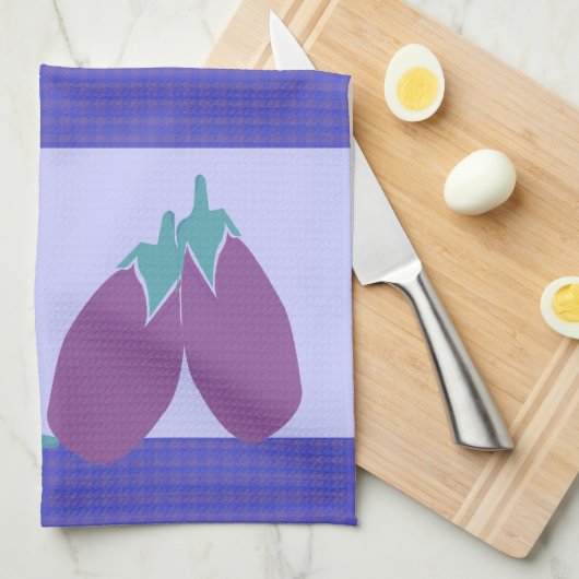 Serviette De Cuisine À Plats À Sécher Éggplant (Quart Plié)