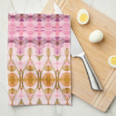 Serviette De Cuisine À Plum Rose Olive Et Or (Quart Plié)