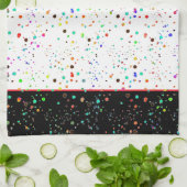 Serviette de cuisine à points colorés (Plié)