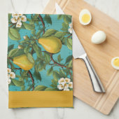 Serviette de cuisine à poires dorées (Quart Plié)