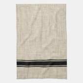 Serviette de cuisine à rayures noires (Vertical)