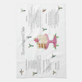 Serviette de cuisine à recette de gâteau colibri (Vertical)