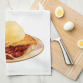 Serviette de cuisine à tarte cerise (Quart Plié)