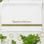 Serviette De Cuisine À Thé Sur Mesure Grille Verte (Plié)