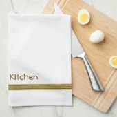 Serviette De Cuisine À Thé Sur Mesure Grille Verte (Quart Plié)