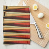 Serviette de cuisine à tuyaux d'or (Quart Plié)